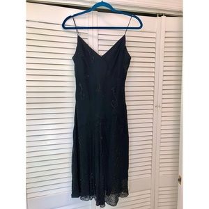 Jones New York Dress - Black beaded silk